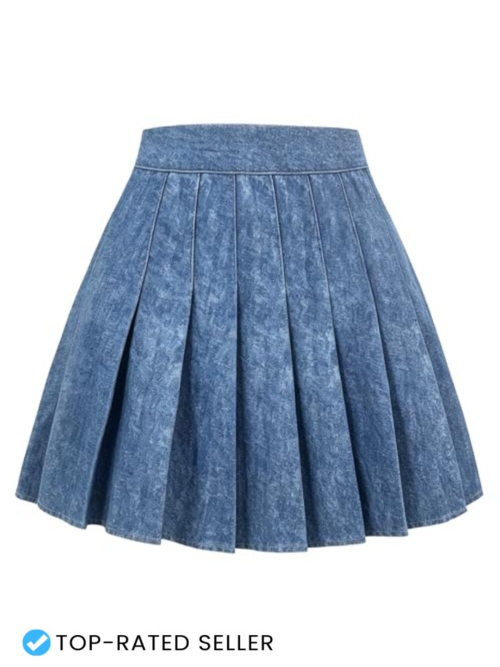 Pleated A-Line Mini Skirt Polyester Spandex High Rise Cheerleading Uniform